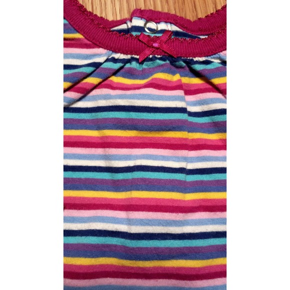 Girl's Size 3-6 M Month 2 Pc Striped L/S Children's Place Top & Burgundy Pants - Picture 4 of 6